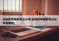 云南区块链新风口公司[云南区块链新风口公司有哪些]