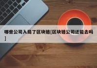 哪些公司入局了区块链[区块链公司还能去吗]